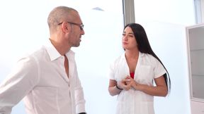 Trans Doctor Fucks Patient with Her Colleague.