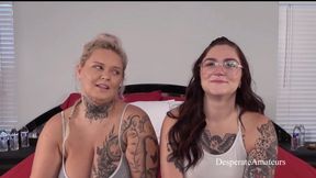 Desperate Amateurs Mila Barbie and Iris C Stylex get their pussies stretched out