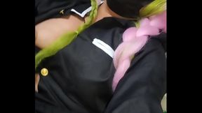 Horny Otaku Teen Gets Real Hentai Cosplay Action With Latina Amateur