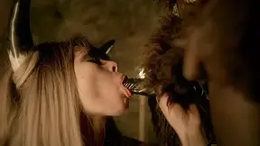 Isabela fucks a dark demon in his cave of debauchery - BANG!