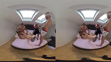 CHLOE CHEVALIER VR Part Three – HARDCORE ANAL THREESOME w FREAKY FAT ASS FRENCH TEEN