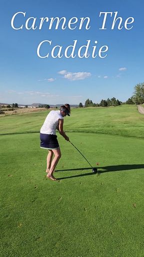 Golf pro Carmen shows off her skills on the green