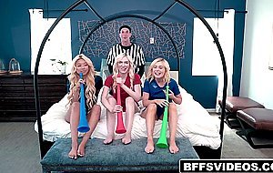 Celestina Gia and Minxx pays Cody with their holes