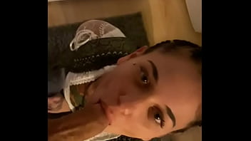 Couple: tattooed Wife in Dirndl sucks husband and strips for him