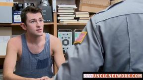 SayUncleNetwork.com - Officer catches young thief and delivers bareback pounding to t