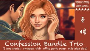 Candy TRUE Confessions Triple Pack! [Bundle of 3 Separate Audios] [True Stories] [Sex Confessions] [Swingers Club] [Mile High Club] [Office Party Couples Swap]