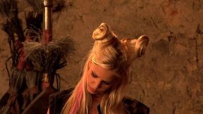 the wicked lady is hungry for pussy and these two poor girls have to satisfy her