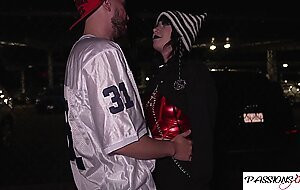 Reunited long distance couple make passionate love