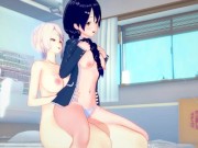[Shokugeki no Souma] Futa Nakiri Alice x Tadokoro Megumi (3d hentai)