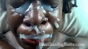 Black Bitch Thick Lips Gets Epic Facial