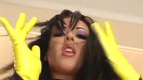 Kinky Latex Slut Enjoys Rough Double Penetration With Two Studs