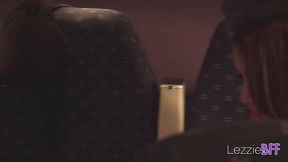 lezzie bff - gemma massey & big titted fellow air hostess lesbian 1000 feet high fuck