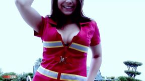 Johnny Thrust: the Hot Busted Fire Girl Got the Ass in Fire