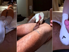 Blondie Loves Giving Vacation Sockjobs In Stockings! - POV