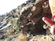 Small cock out risky walk