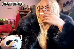 Psychotic Smoking Session Chain Smoking Outdoors While Editing Videos BBW MILF Smoking Vlog