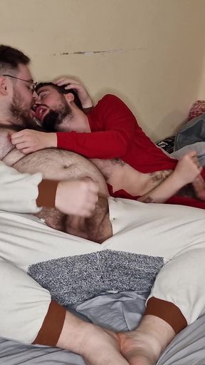 Bears Sucking Each Other's Cocks in Pajamas