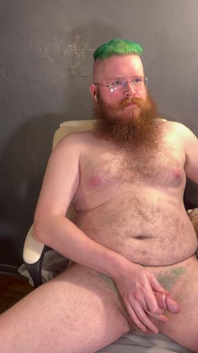 Naked and enjoying some penis time.