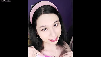 Cute tranny DaniTheCutie tries getting fucked by a weird looking anal beads dildo hybrid