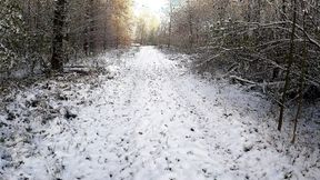 Naked Walking and Tit Slapping in the Snow