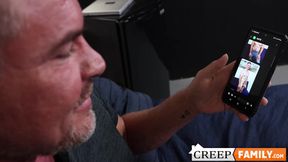 My stepdad Scott Hardy initiate to kiss me in my bedroom before fuck session