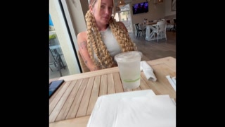 On vacation with A white big with huge ass