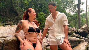 Milan Rodriguez and Devil Khloee get wild and raunchy as they bang in the great outdoors.