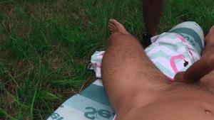 valuable-looking Czech homo pair in an outdoor 3some