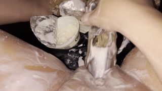 I WAS HOME ALONE &amp;THAT'S WHAT HAPPENED WHEN I SAW YOUGURT-TEEN AMATEUR ARABIAN SNOWWHITE MASTURBATES WITH DILDO-KINKY HARDCORE FOOD FETISH-LOS ANGELES