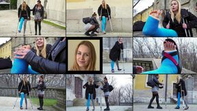 Alecia LLC One Crutch, Two Crutch, Crutching Struggle with Foot Play (in HD 1920X1080)