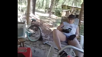 milf exhibtionist flashes pussy in public