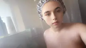 Bbw taking a shower