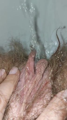 Pissing Woman, Hairy Pussy Pissing
