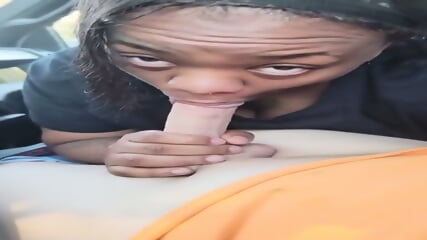 Ebony Teen Milks White Cock 8n The Car
