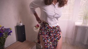 Sexy Roommate Rips Clothes Off To Tease You