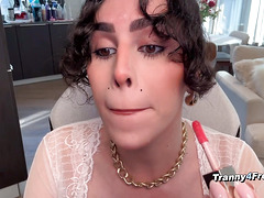 Seductive Trans Girl Plays With Her Hard Dick