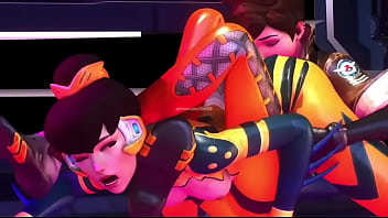 Tracer worshiping Bee D.va'_s ass