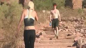 Outdoor Fitness Blonde Strips Down Revealing Her Perfect Curves