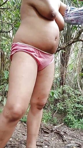 Indonesian Woman Walking Naked in the Jungle