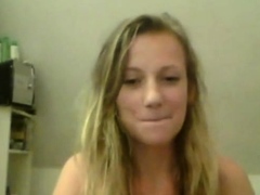 Blonde cutie on Skype