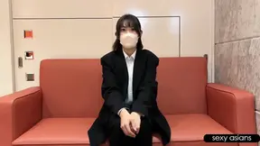 Oriental angel gives a deepthroat blowjob in doggy style