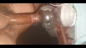 Inserting a large penis into a tight hole