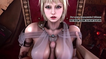 Uncensored AI-generated cosplay of Soulcalibur Sophitia Alexandra in action