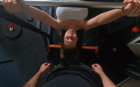 Sex with Intense Orgasms on the Weight Bench