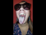 Girl Long Tongue and Burping