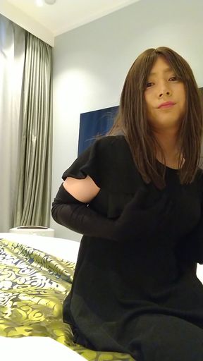 Asian crossdresses masturbate nipple   Clip 1