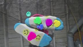 Chrissy underglass sock squishing