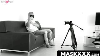 MaskXXX.com - Disguised hunk jacking off his really big cock with ease