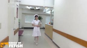 Dirty Nurse Sucks a Patient After Seducing Her Doctor and Getting Cunt Screwed
