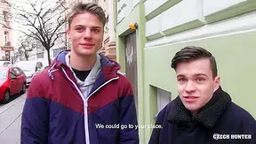Hardcore 3some ~ Two Amateur Czech Twinks Get Wild - XXX Gay